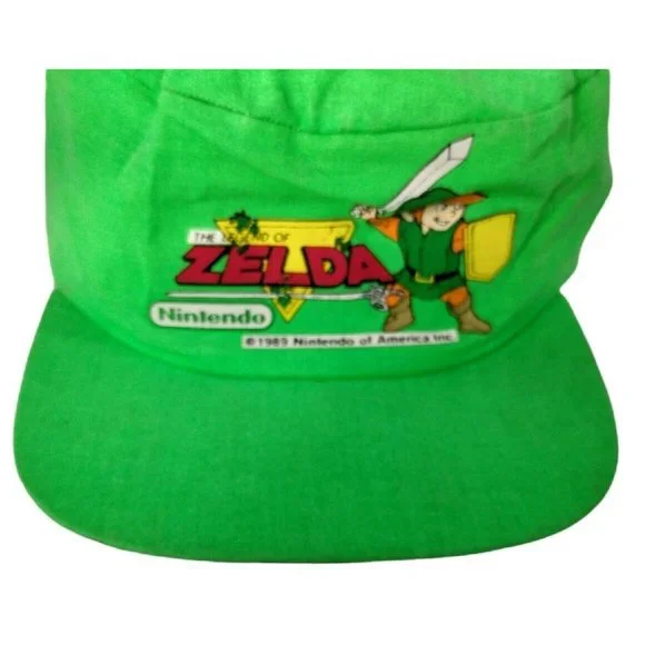 Vintage Nintendo The Legend of Zelda 1989 Green Painters Cap Hat Single Stitch - Picture 3 of 13
